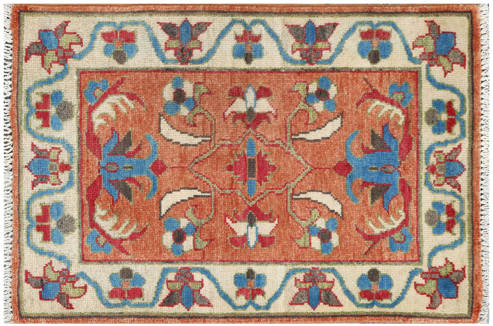 2x3 Afghan Tribal Handmade Wool Oriental Area Rug photo vintage