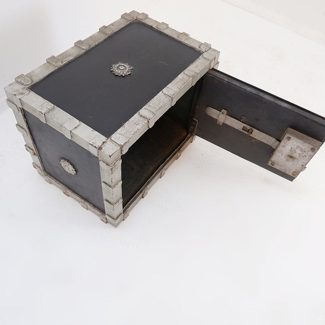 photo for sale 20th Century Antique Cast Iron Safe, Industrial Style, 50x33cm