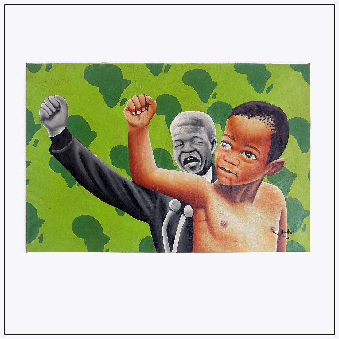 Billy Gubul'art  African Art   Acrylic On Fabric photo 1081.0