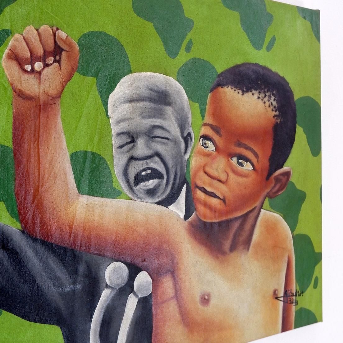 photo for sale Billy Gubul'art  African Art   Acrylic On Fabric