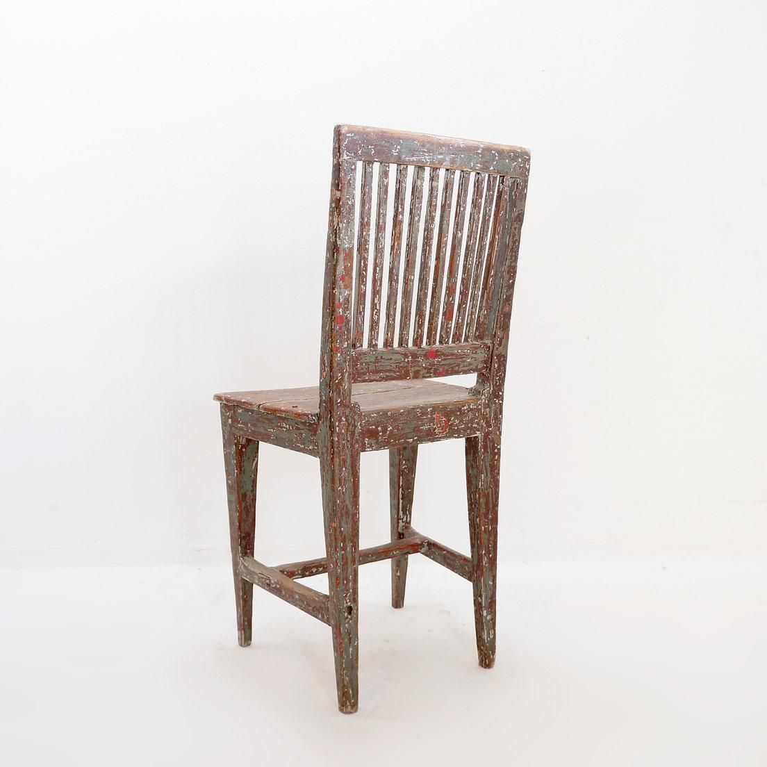 Swedish Gustavian Style Side Chair, Wood, Antique Design, 20th Century photo for sale