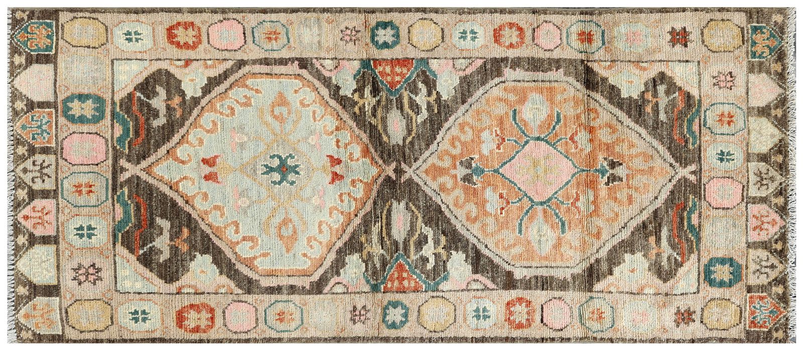 3x6 Charcoal Turkish Oushak Living Room Bedroom Rug photo buy