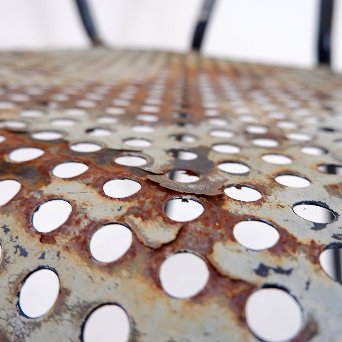 Rene Malaval 'Radar' Metal Mid Century French Garden Chairs Set Of 2 photo Garden Furniture