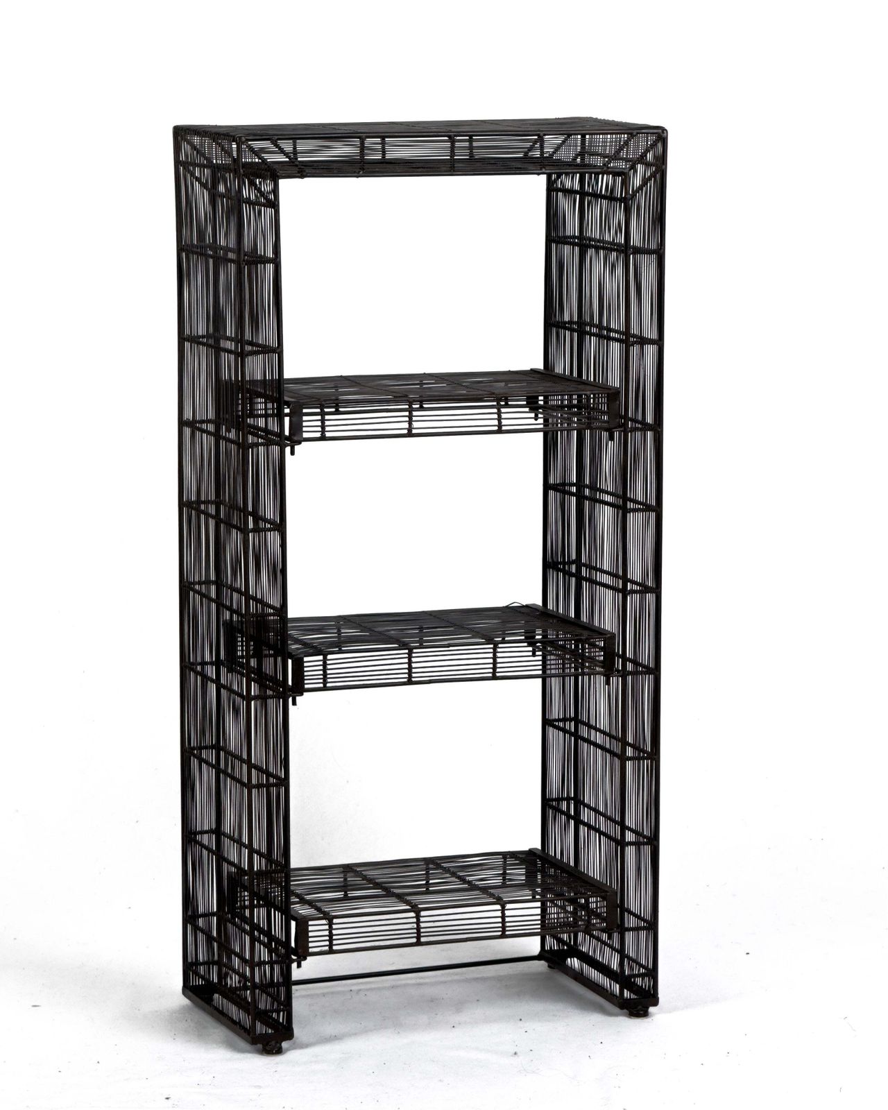 Vintage Sculptural Metal Wire Shelving And Display Table Set photo 1350.0