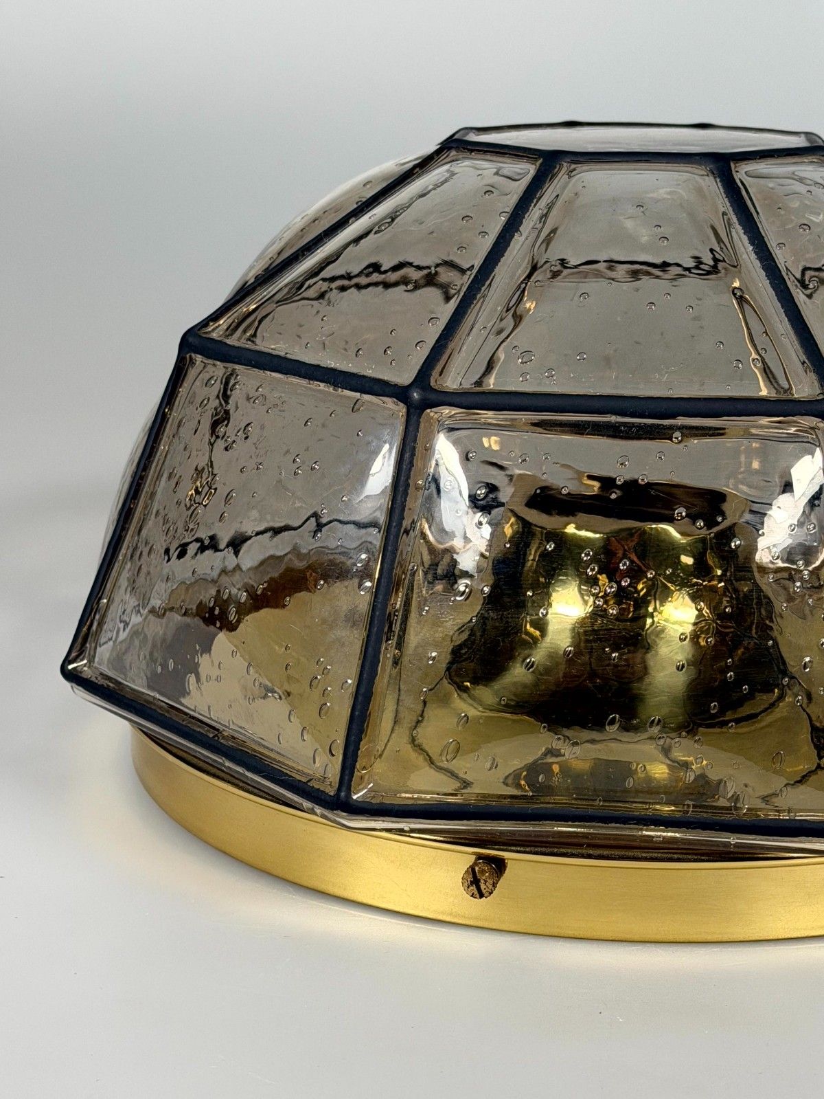 346.0 60s 70s Ceiling Lamp Glashütte Limburg Germany Plafoniere Glass & Metal photo