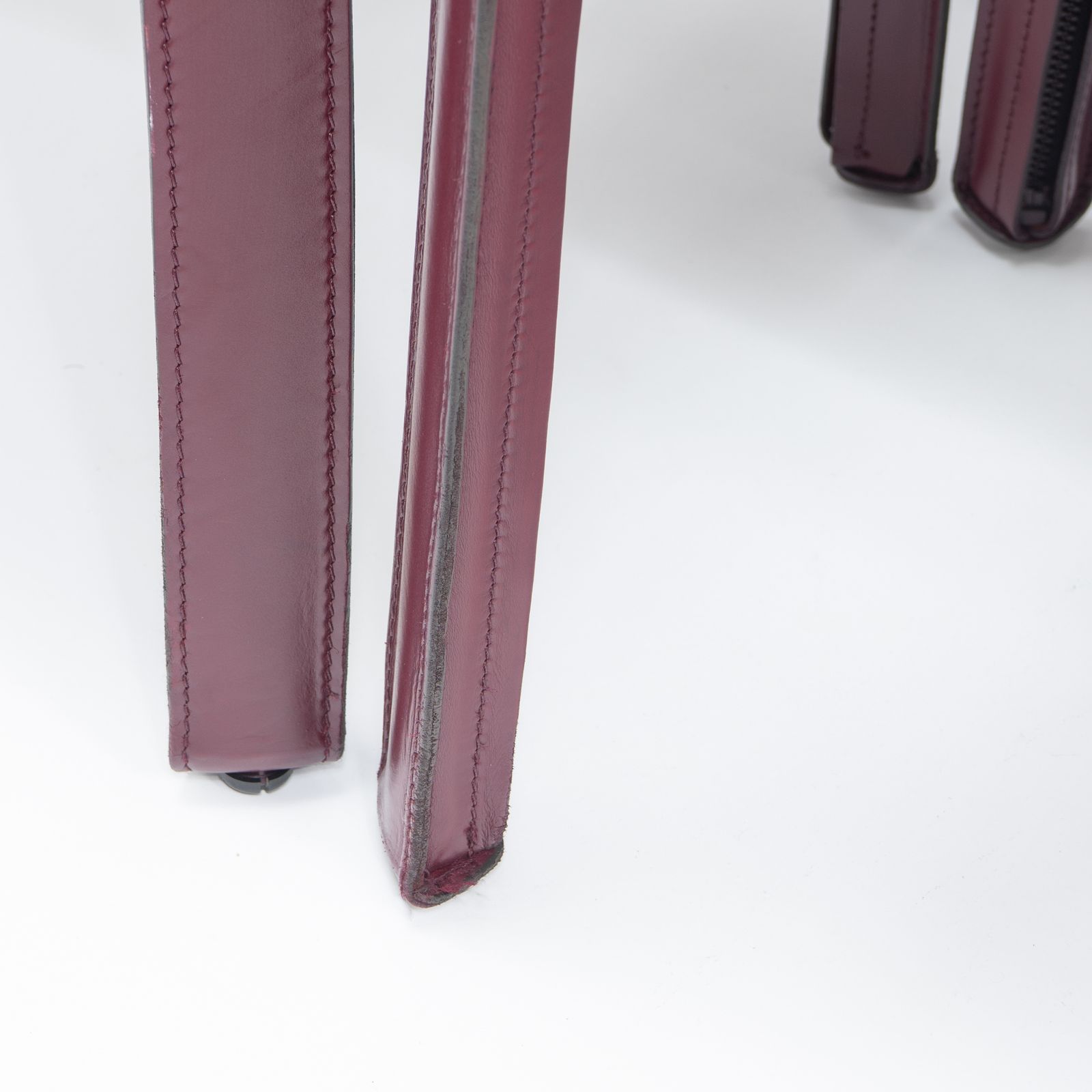 photo for sale Mario Bellini Cab 412 Sidechairs For Cassina, Bordeaux Red, Set Of 8