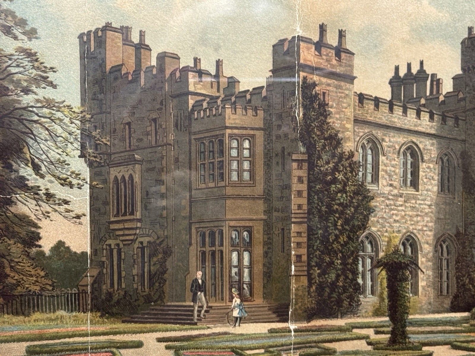 Art Harwarden Castle Print Victorian By Marcus Ward & Co Antique Print photo