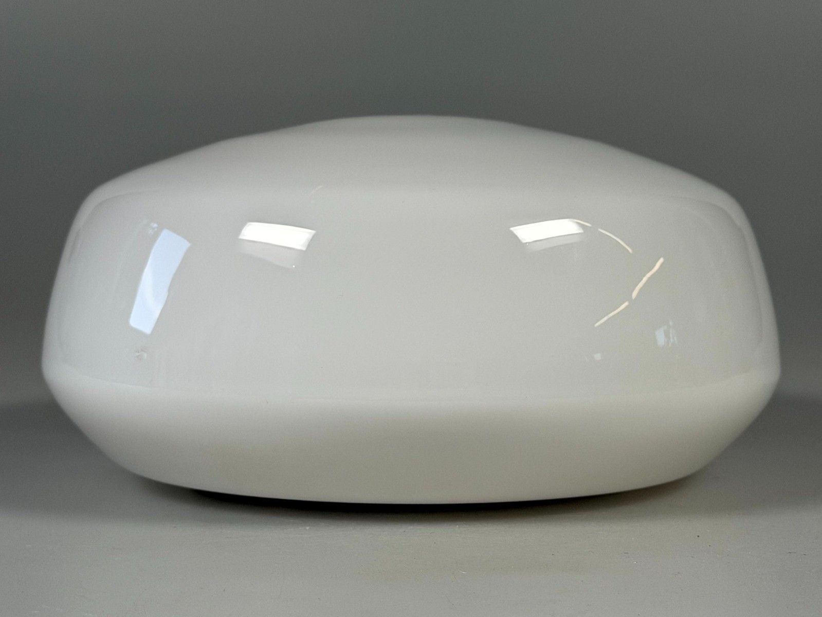 50s 60s Lamp Light Plafoniere Milk Glass Mid Century Glass Design Rzb photo vinterior
