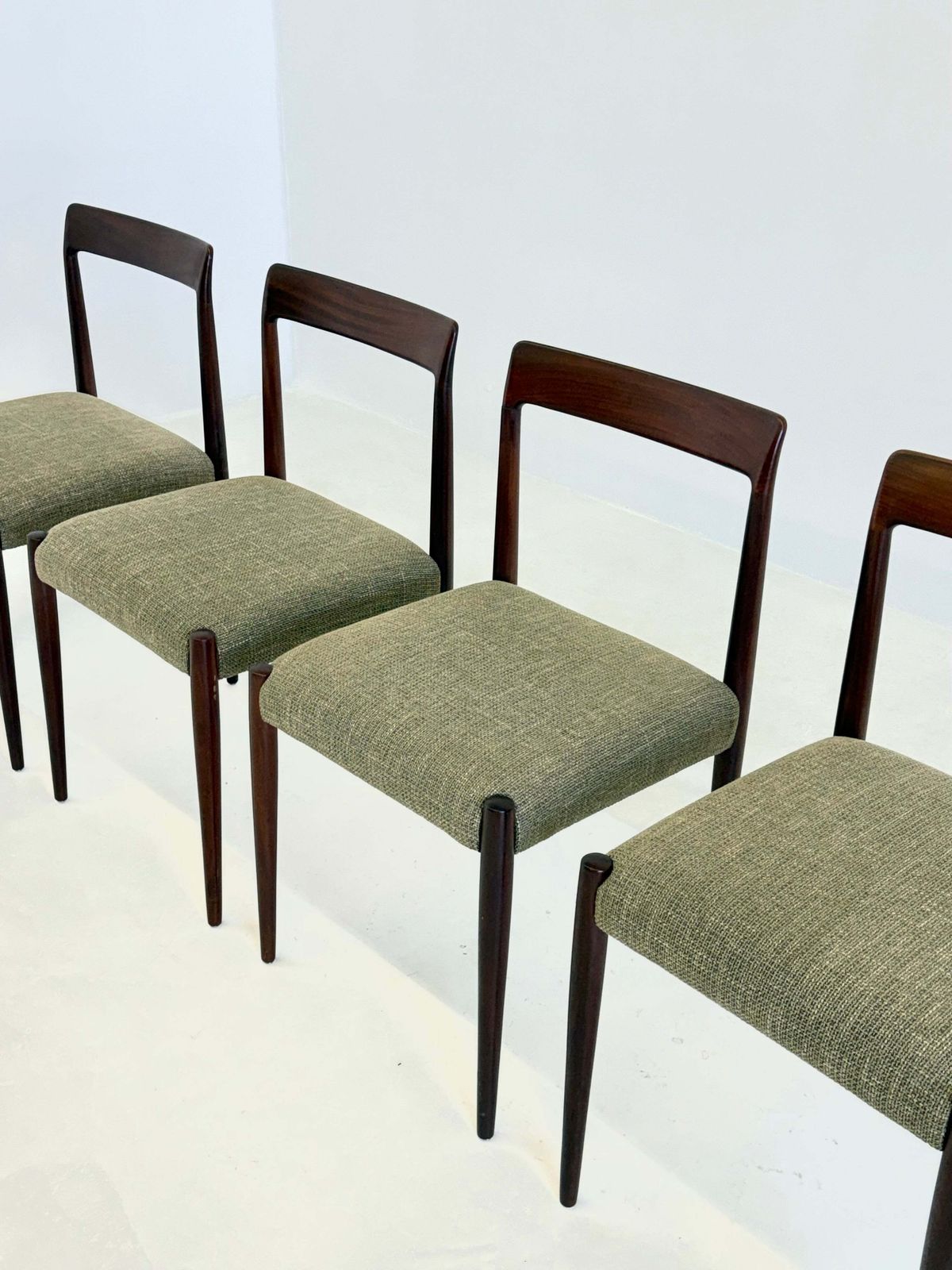 Set Of 4 Lübke Dining Chairs With Rosewood photo for sale