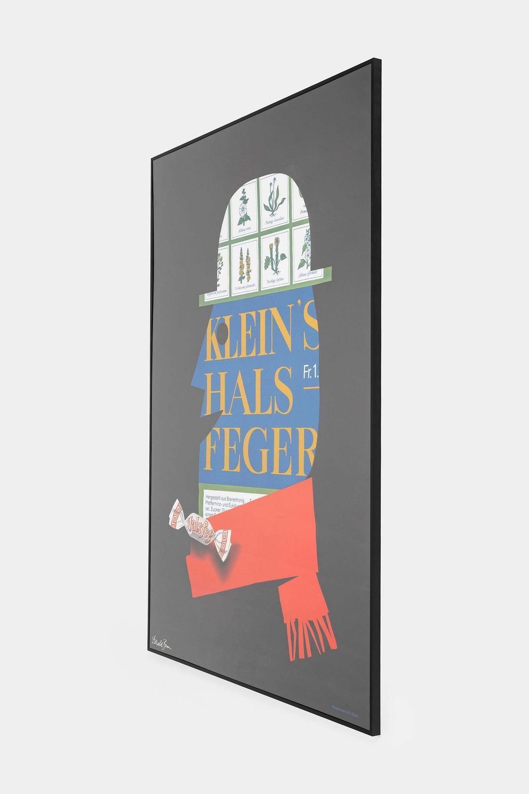 Donald Brun, Wasserman Ag Basel, Klein’s Halsfeger Poster Signed, Switzerland, 70s photo furniture