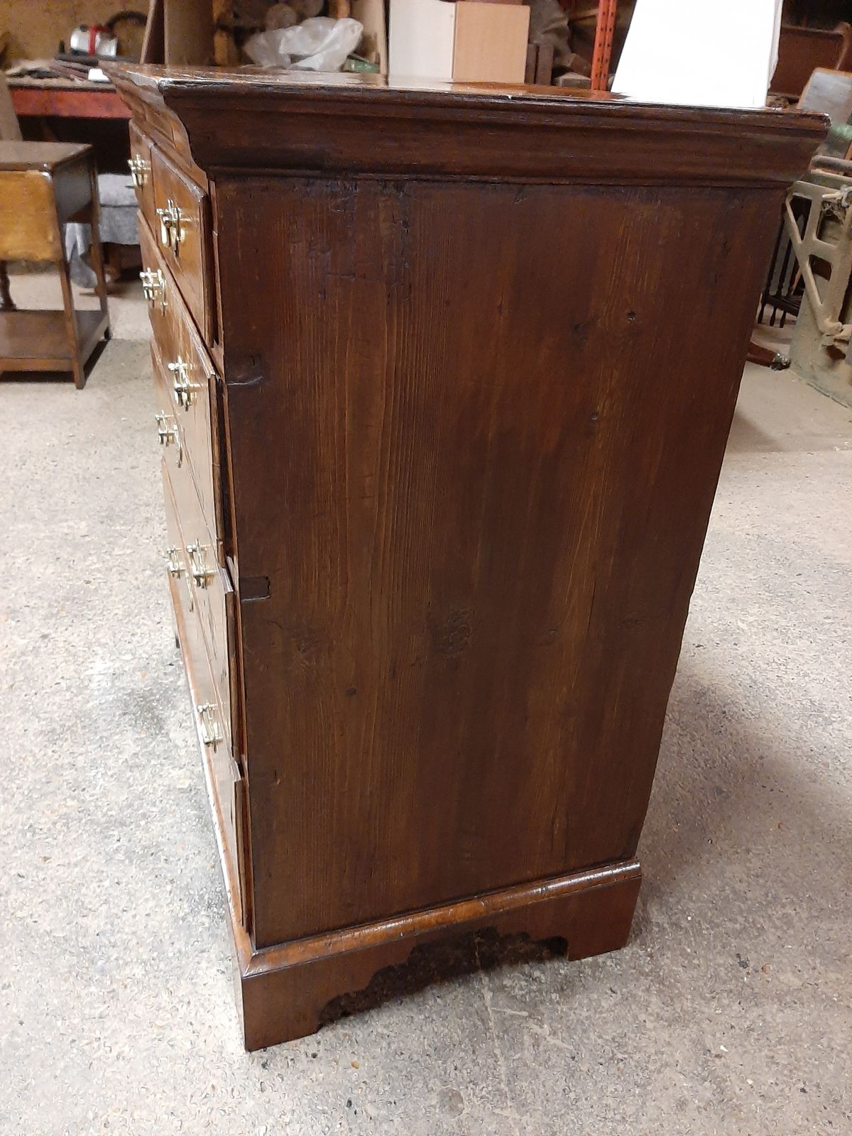 Lovely Antique Late 18th Century Walnut Chest Of Drawers photo Furniture