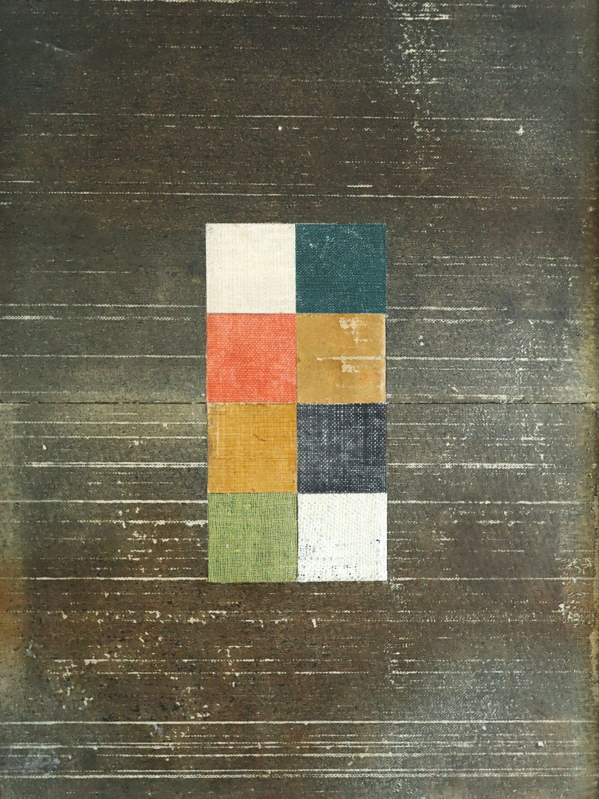 Geometric Collage In Taupe, Mixed Media On Wooden Panel, 2026 photo vinterior