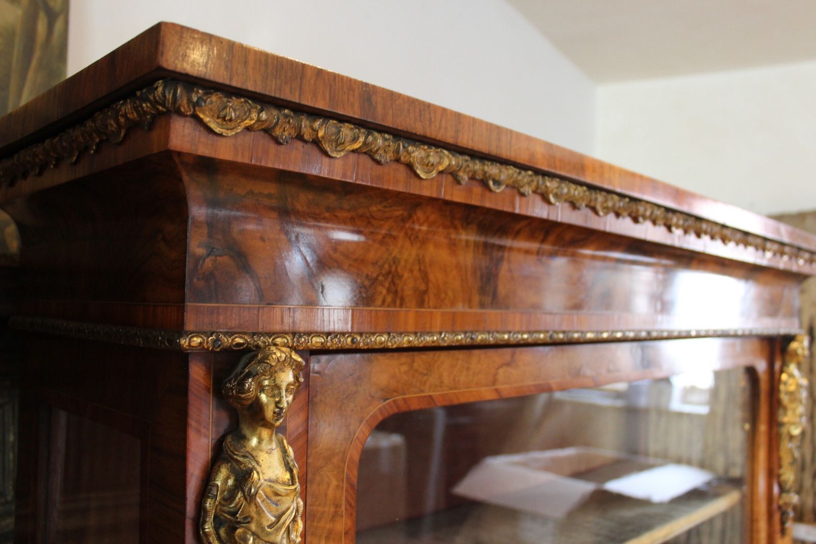 photo for sale Cabinets An Outstanding Large Pair Of Victorian Walnut Cabinets C1840