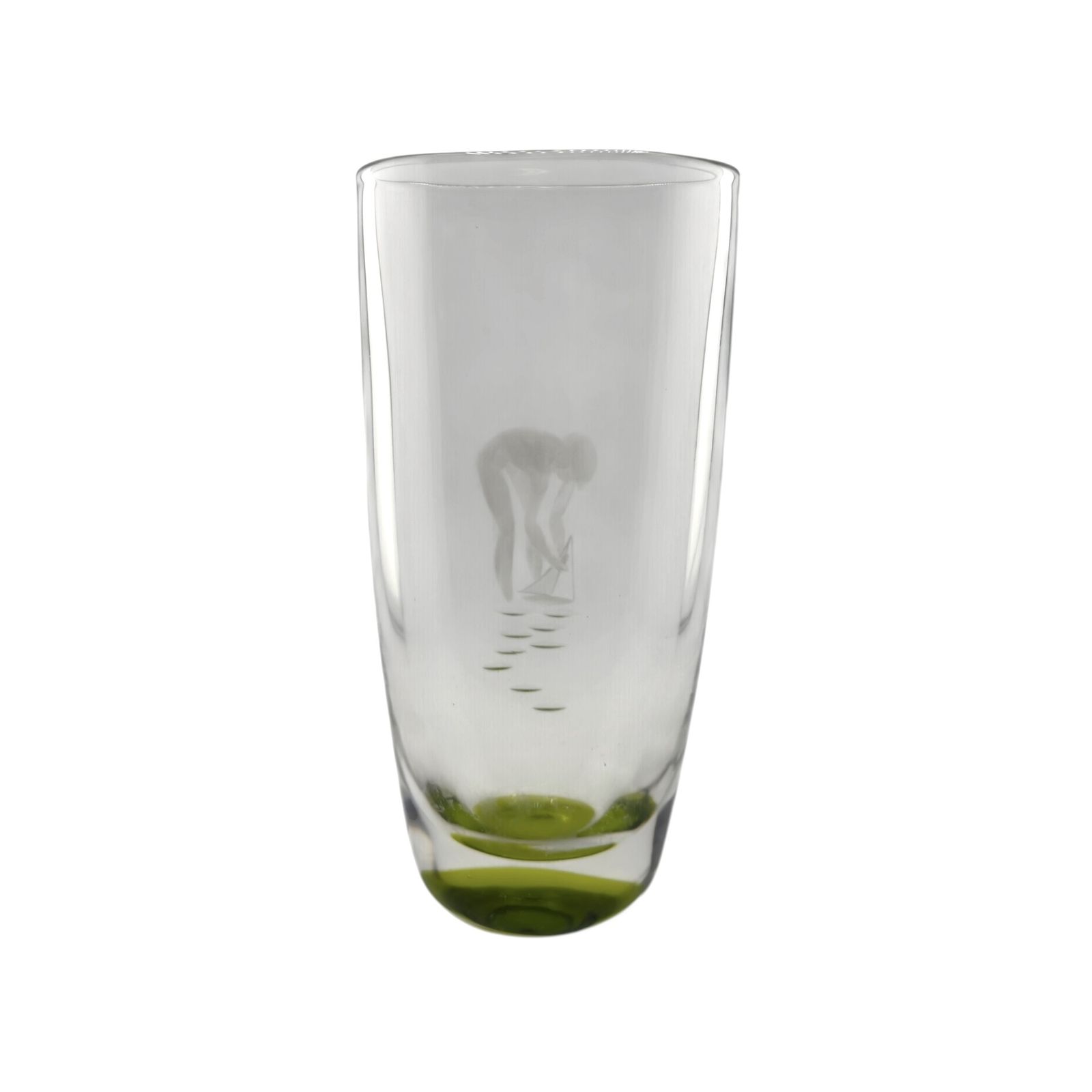 Kosta Engraved Glass Vase By Vicke Lindstrand, Sweden, C.1960