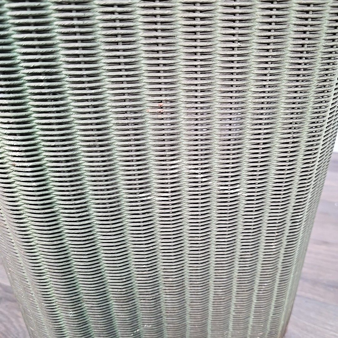 90.0 Retro Vintage  Laundry Basket Lloyd Loom Lusty Linen Woven Fibre Bedroom Storage photo