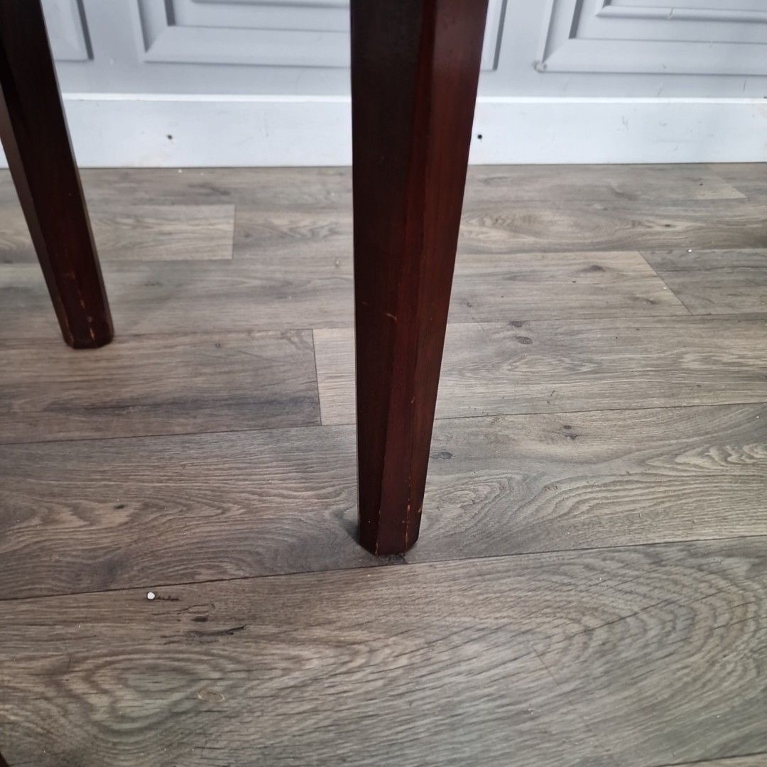 photo vinterior Antique Hall Side Table Oval Top Wooden  Solid Wood Occasional For Restoration