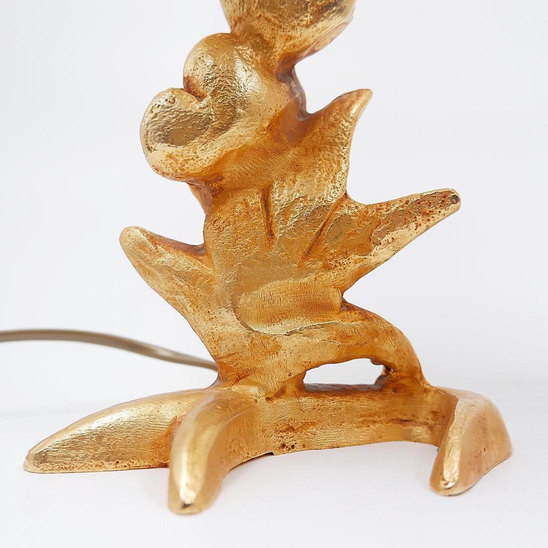 Set Of 2 Sculptural Table Lamps With Plant Motif   G.Mathias, France, 1980s photo 3722.0