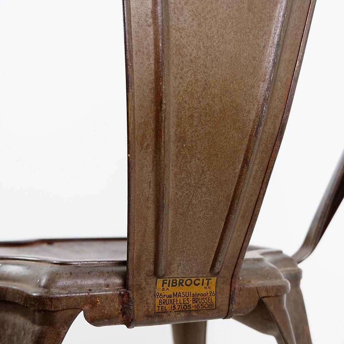 Stackable Industrial Bistro Chairs By Fibrocit Of Belgium    Set Of 4    1950s photo 1320.0