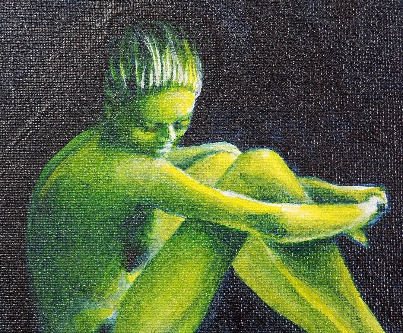 photo furniture Carlos Grippo (Uruguay 1946) "Tepidarium" Oil On Canvas   Signed & Dated
