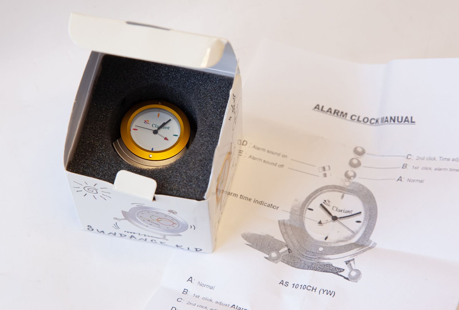 photo furniture Nos! 2can Clockboy Postmodern Desk Table Alarm Clock Memphis Sottsass Style Pop Yellow New In Box