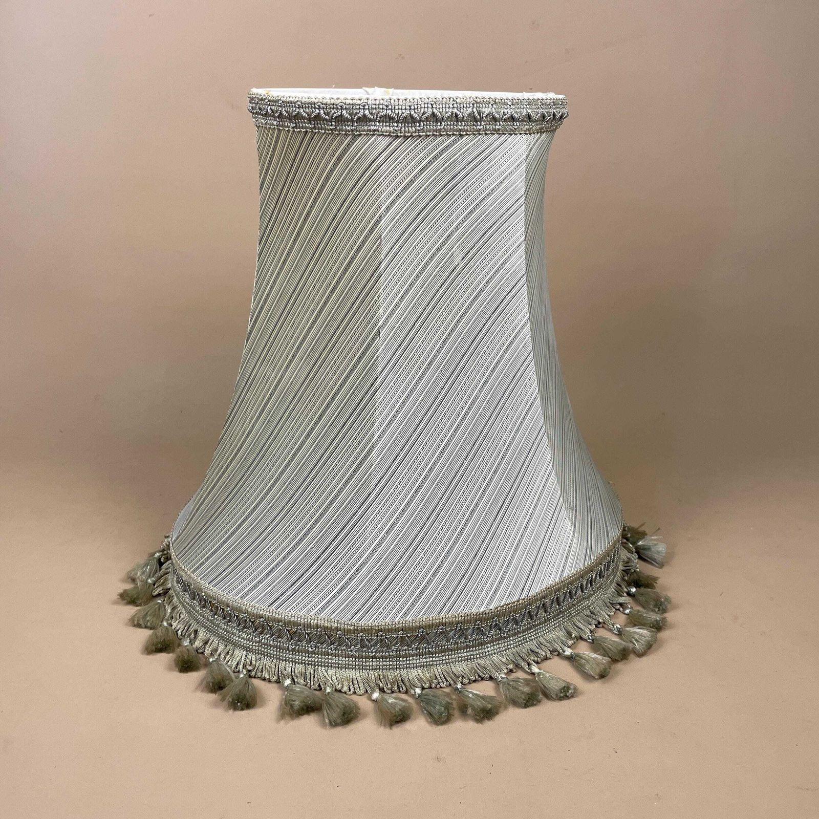 Vintage Empire Lampshade Tassel Fringe Trim Fabric Green Frilly Fringe Downton Abbey Traditional Classic Lamp Shade photo vintage
