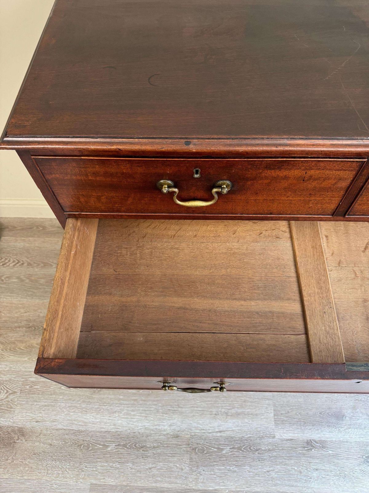 Antique Georgian Solid Wood Extra Large Chest Of Drawers photo vinterior