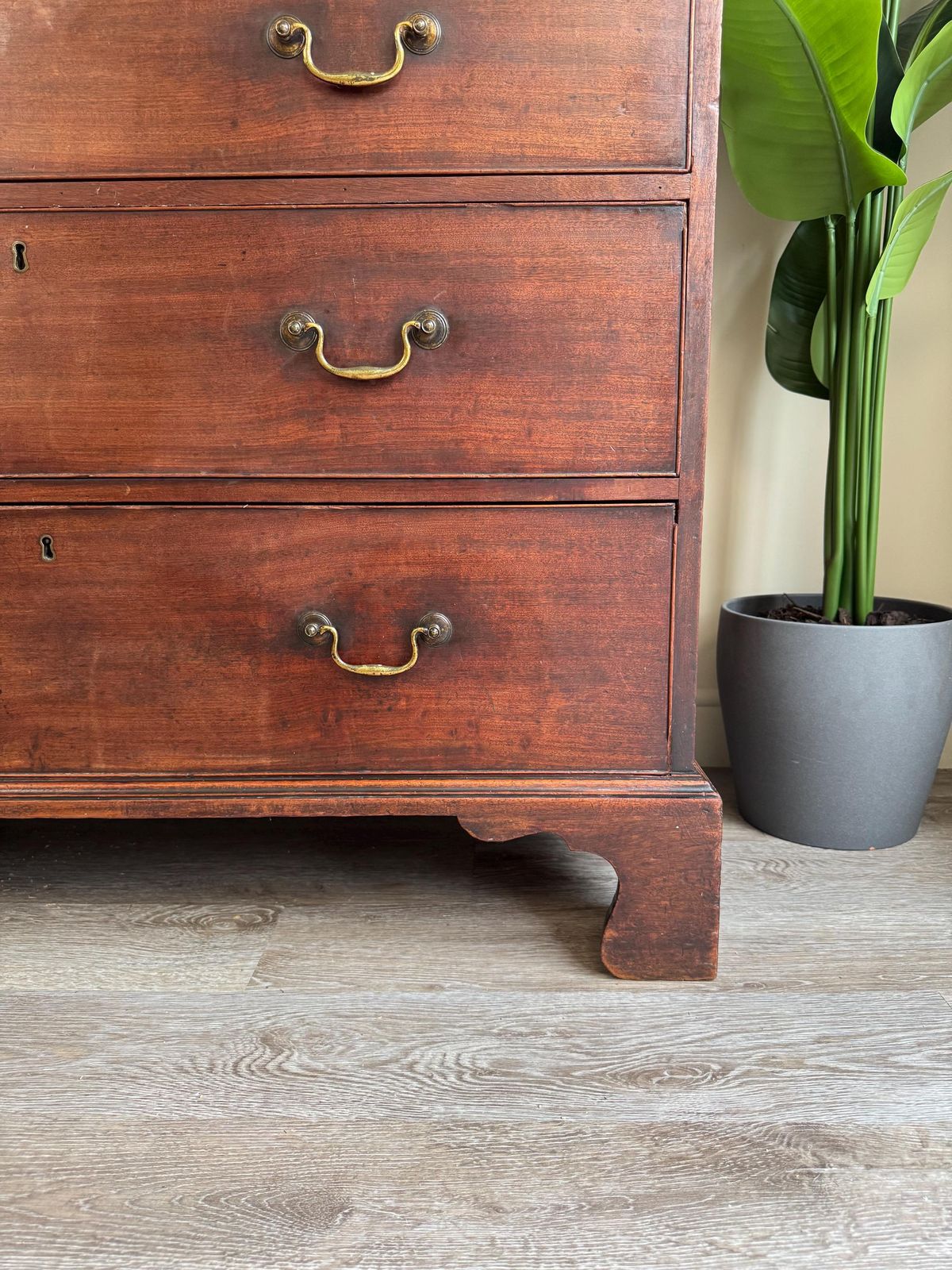 photo vinterior Antique Georgian Solid Wood Extra Large Chest Of Drawers