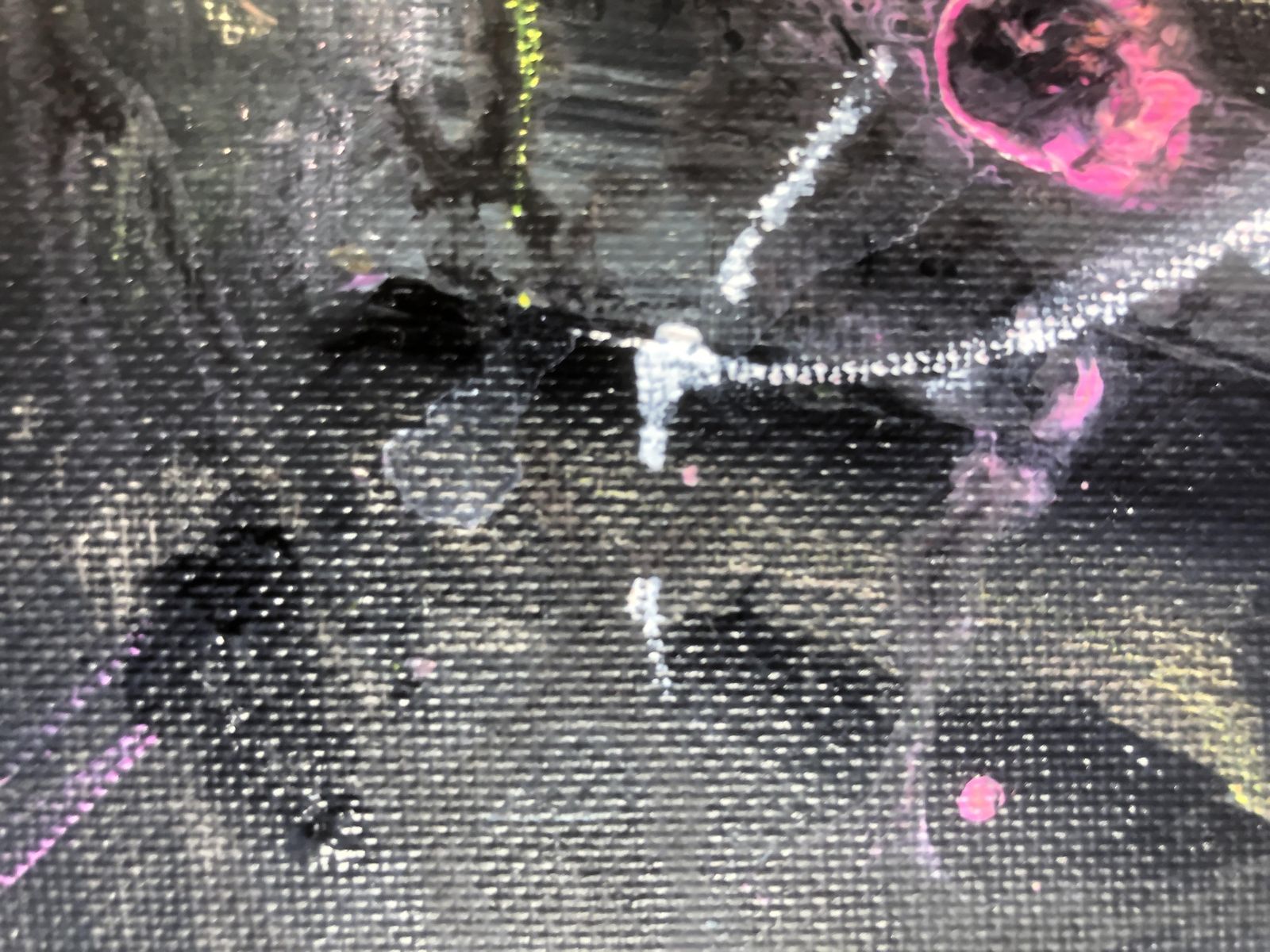 Nerea Chaos Neo Expressionist Fragment Of Psychological Face Moon Abstract Oil Painting 2023 photo for sale