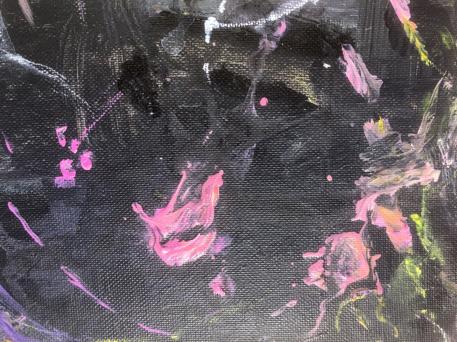 Nerea Chaos Neo Expressionist Fragment Of Psychological Face Moon Abstract Oil Painting 2023 photo buy
