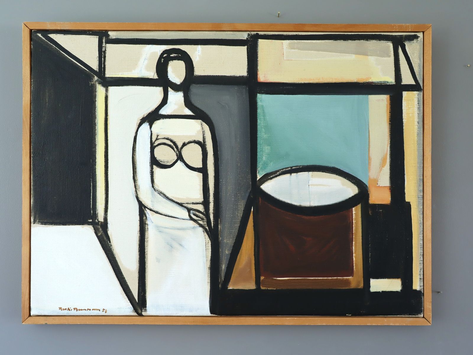 Figure In Constructed Room Oil Painting