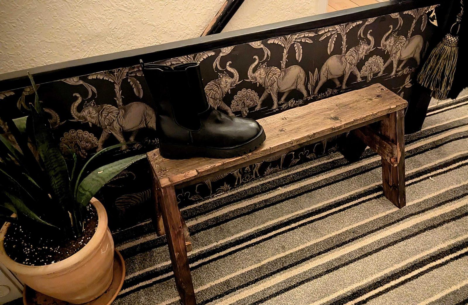 photo for sale Handmade Rustic Reclaimed Timber Bench, Saw Horse, Garden Decor