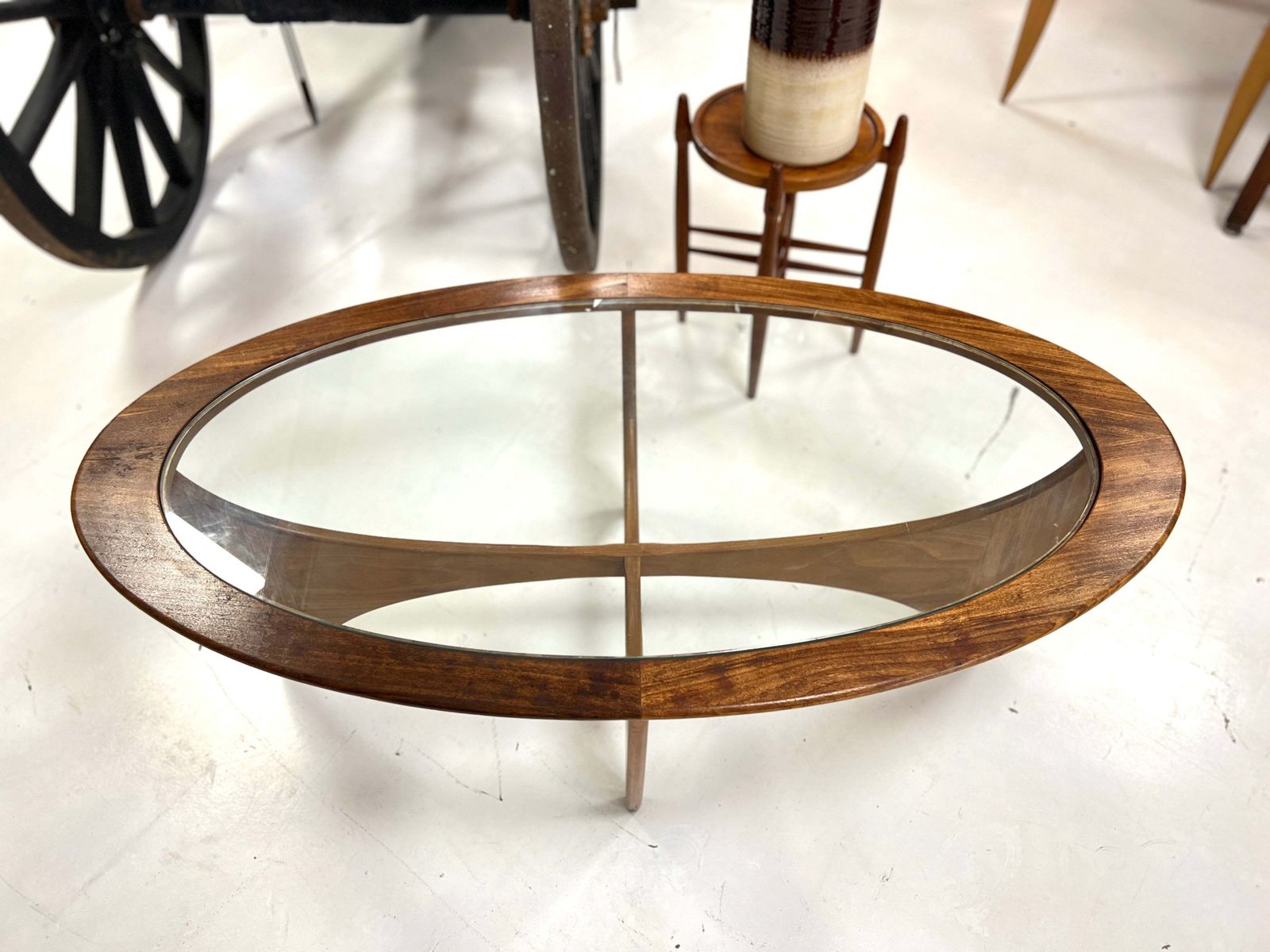 G Plan, Astro Teak And Glass Oval Coffee Table photo Furniture