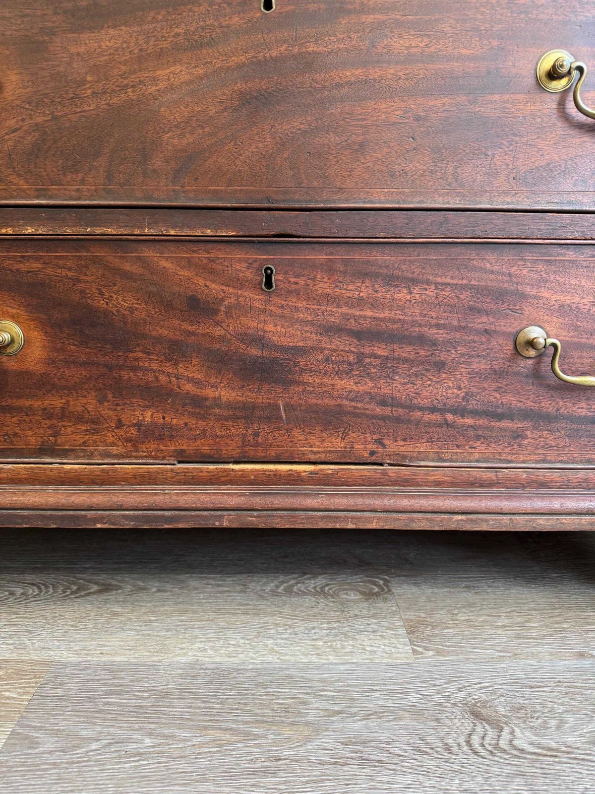 photo buy Antique Georgian Solid Wood Extra Large Chest Of Drawers Mahogany Oak