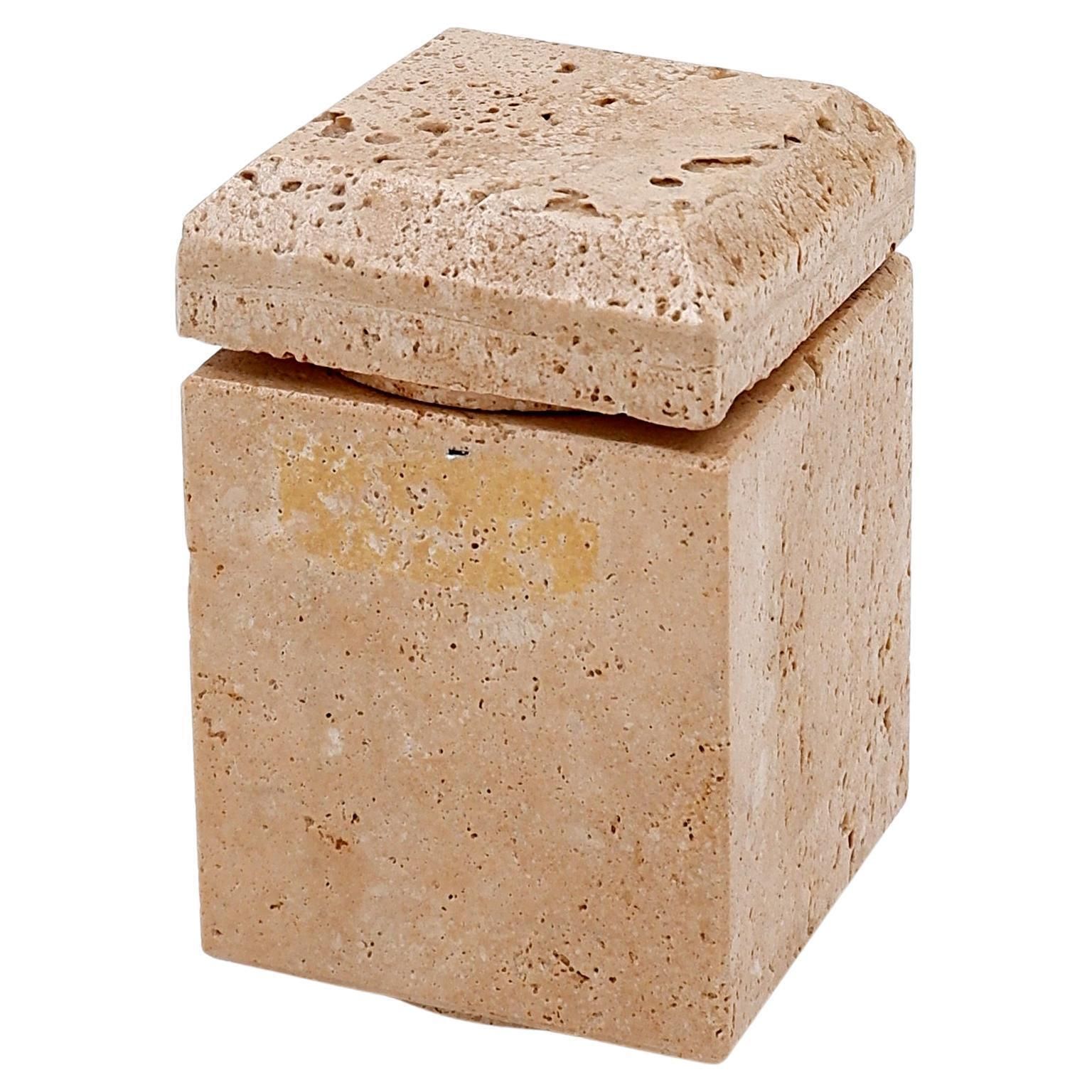 Travertine Box, Italian Design From The 60s/70s, Attributed To Cerri Nestor