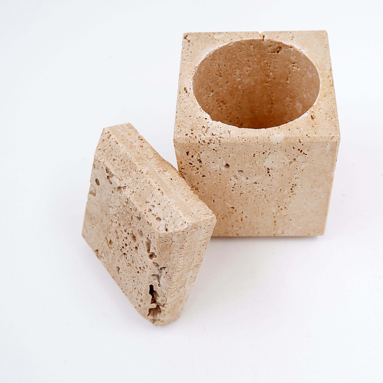 Travertine Box, Italian Design From The 60s/70s, Attributed To Cerri Nestor photo vinterior