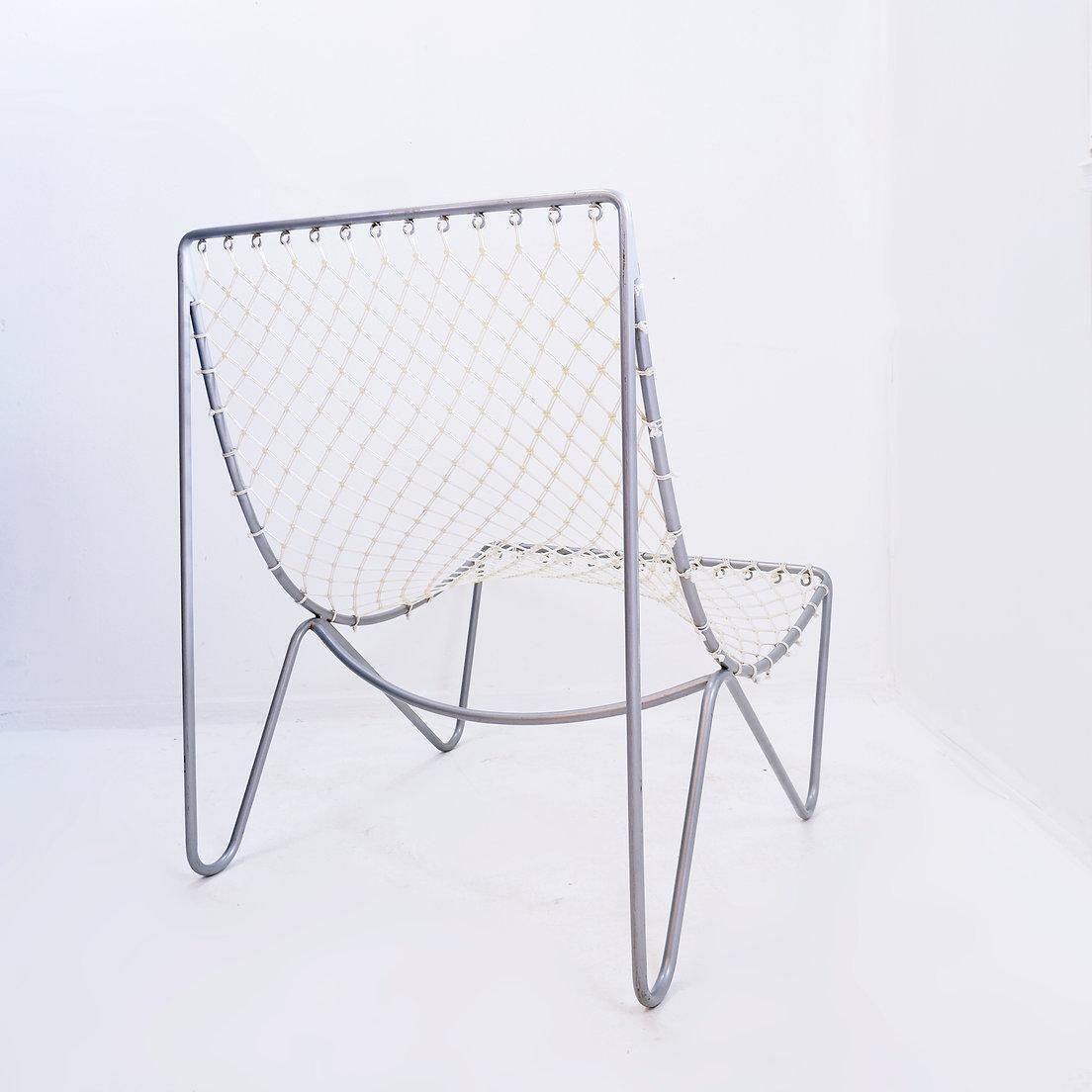 photo furniture Vintage Lounge Chair   Metal And Synthetic Rope