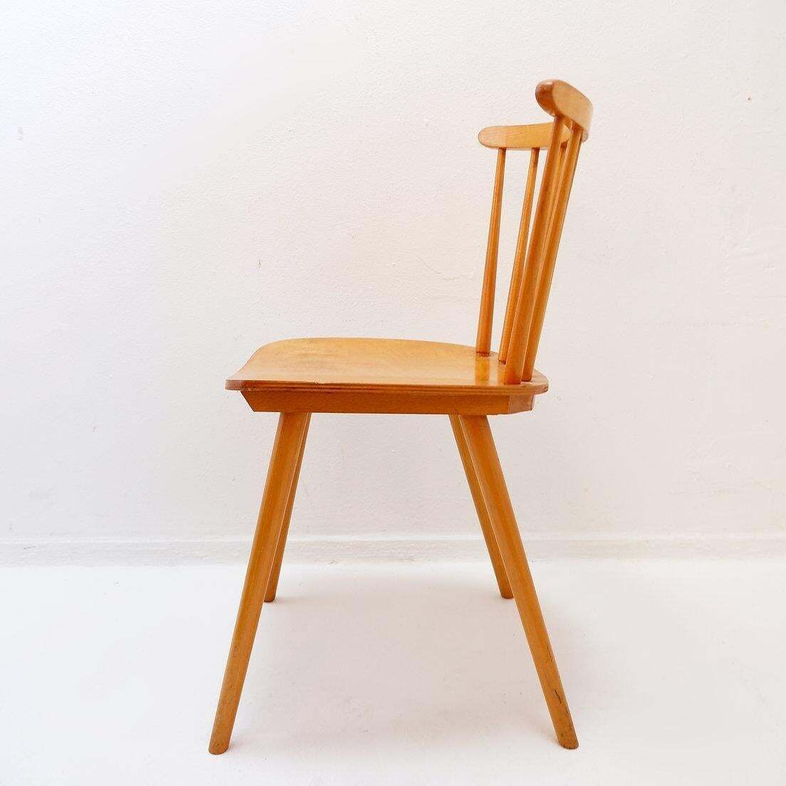 photo vintage Set Of 4 Scandinavian Chairs From The 50s/60s
