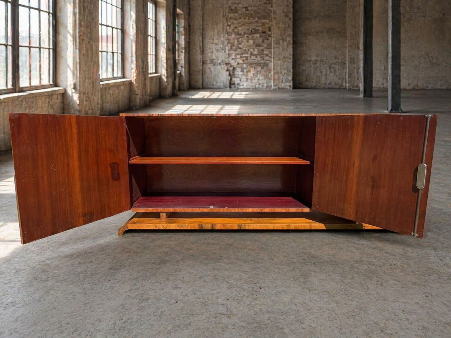 Art Deco Walnoten Dressoir / Kast, Jaren 1930–1940, Midden Europa photo 1952.0