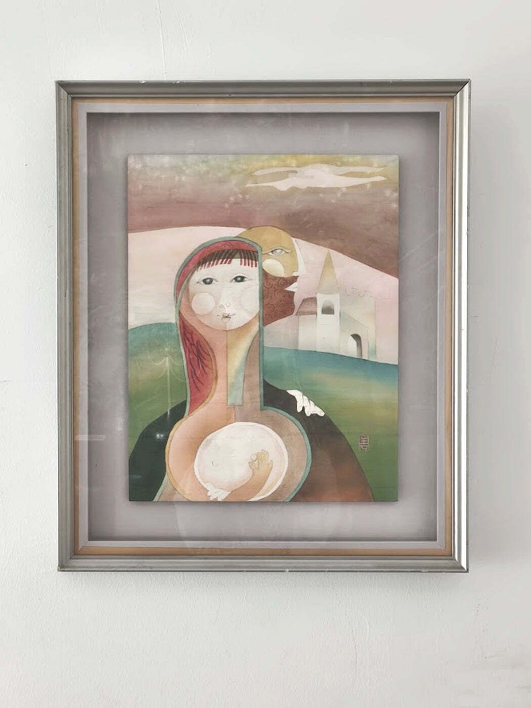 Tano Zenyu Framed Japanese Painting “Shukujitsu” (祝日) 20th Century