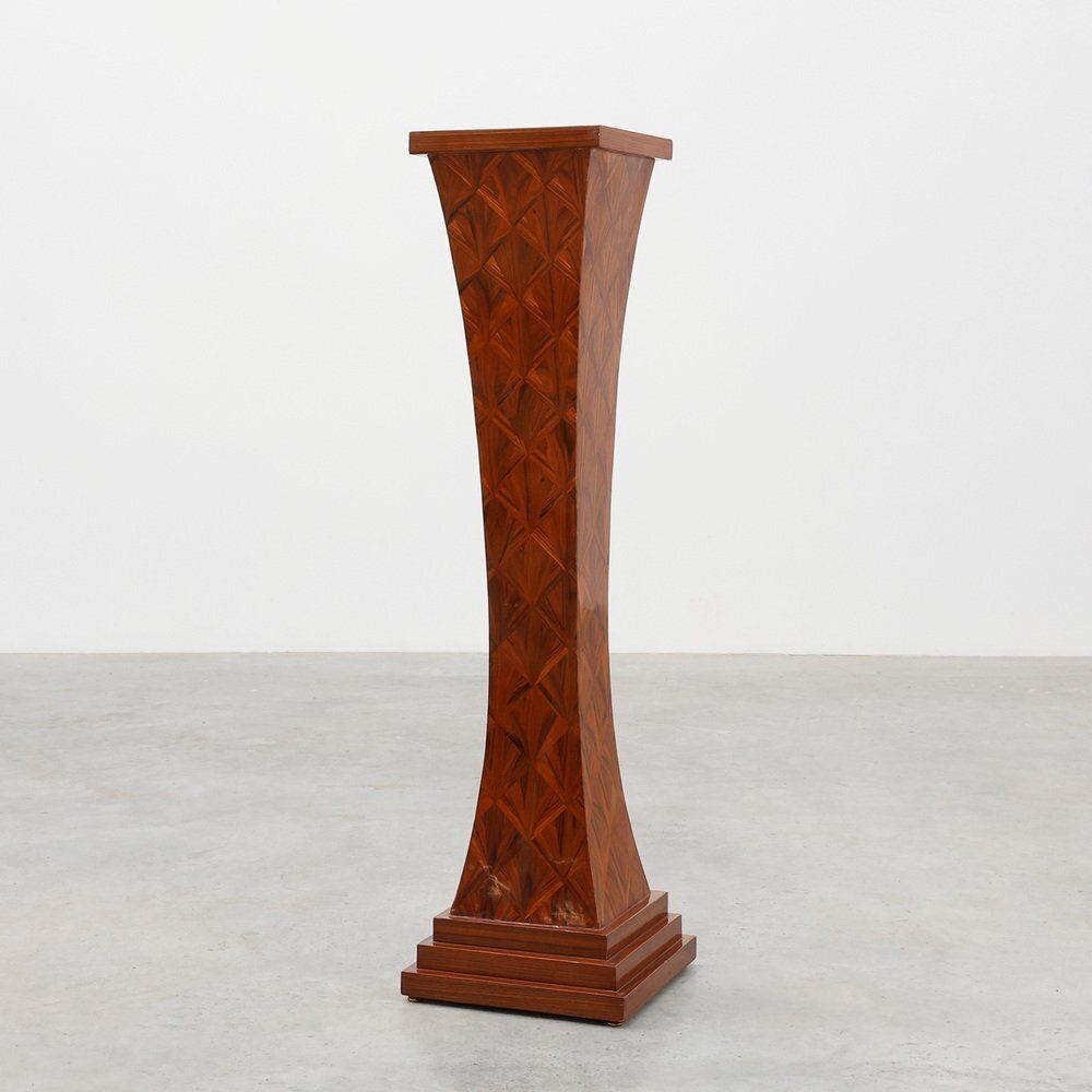 Large Art Deco Console In Wood Marquetry, France, 1920s