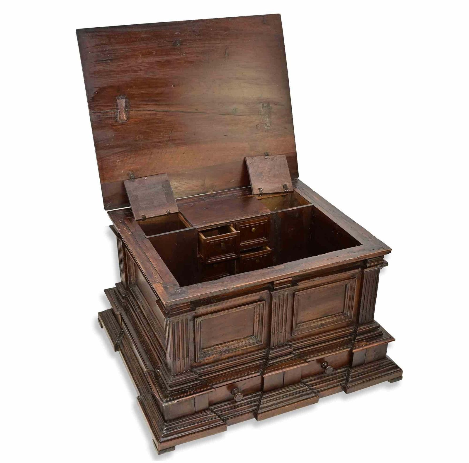 Italian Renaissance Revival Walnut Cassone (Marriage Chest), Early 19th Century photo Furniture