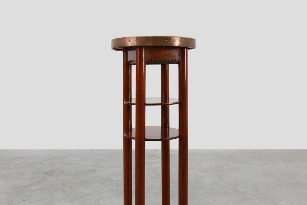 Vienna Secession Pedestal In Wood And Copper, Austria, 1910s photo furniture