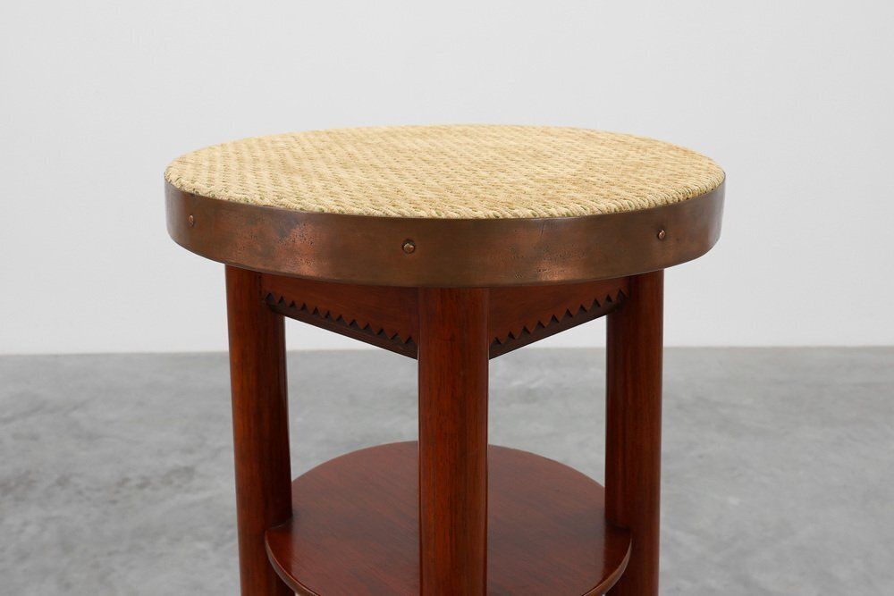 Vienna Secession Pedestal In Wood And Copper, Austria, 1910s photo Home Decor