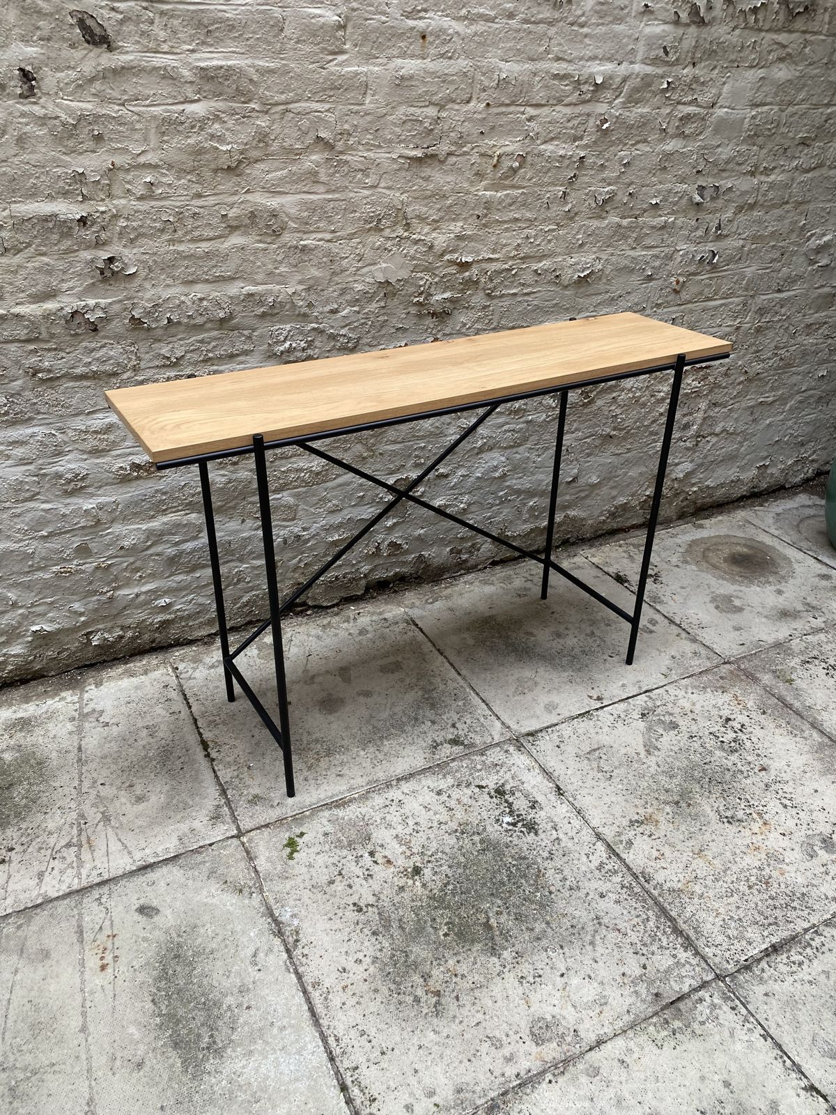 Console  Industrial Style Chic Hallway Iron X Frame Rrp £950 photo vinterior