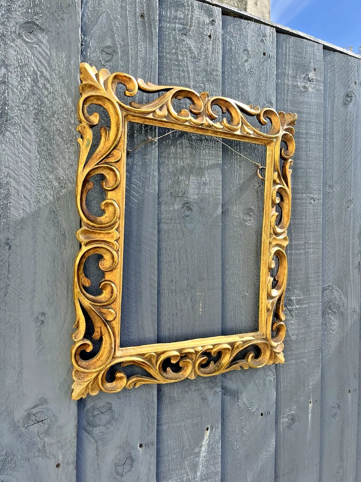 Superb Italian Ornate Giltwood Rococo Frame For Antique Picture Painting Mirror