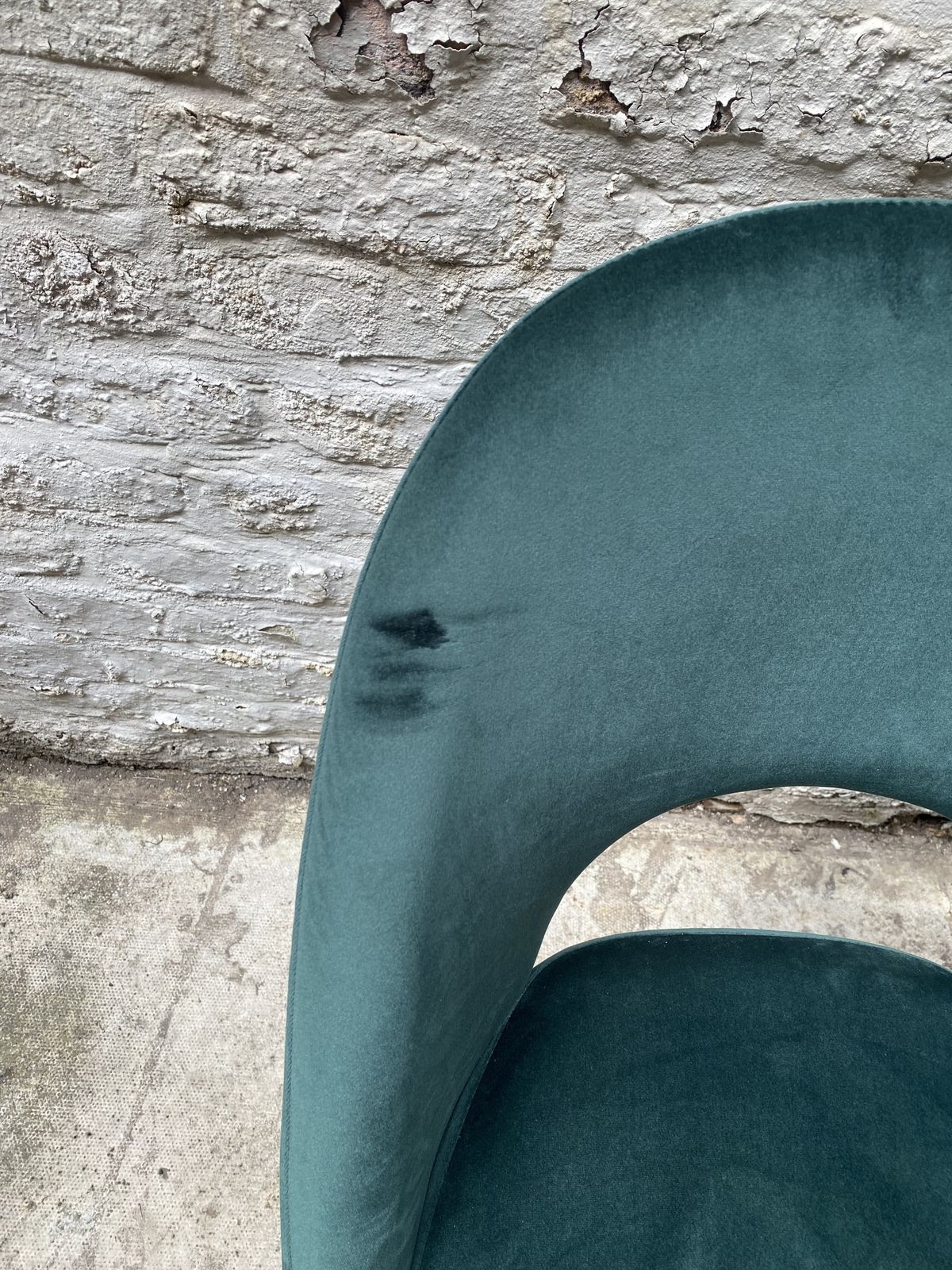 2x Teal Blue Velvet Kitchen Dining Modern Chairs With Metal Legs Rrp 300 photo Furniture