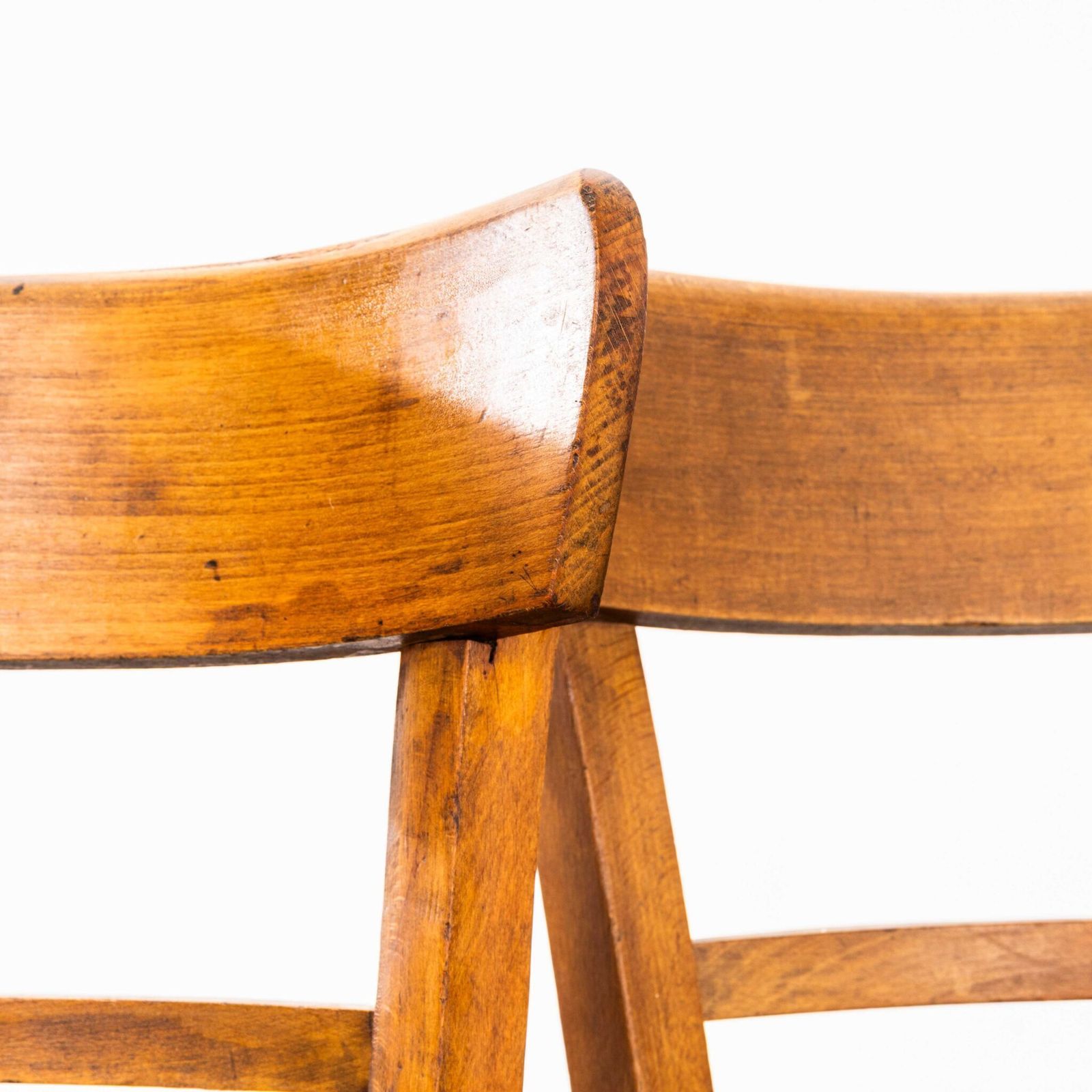 1950’s French Single Bar Back Farmhouse Dining Chairs – Set Of Four photo vinterior