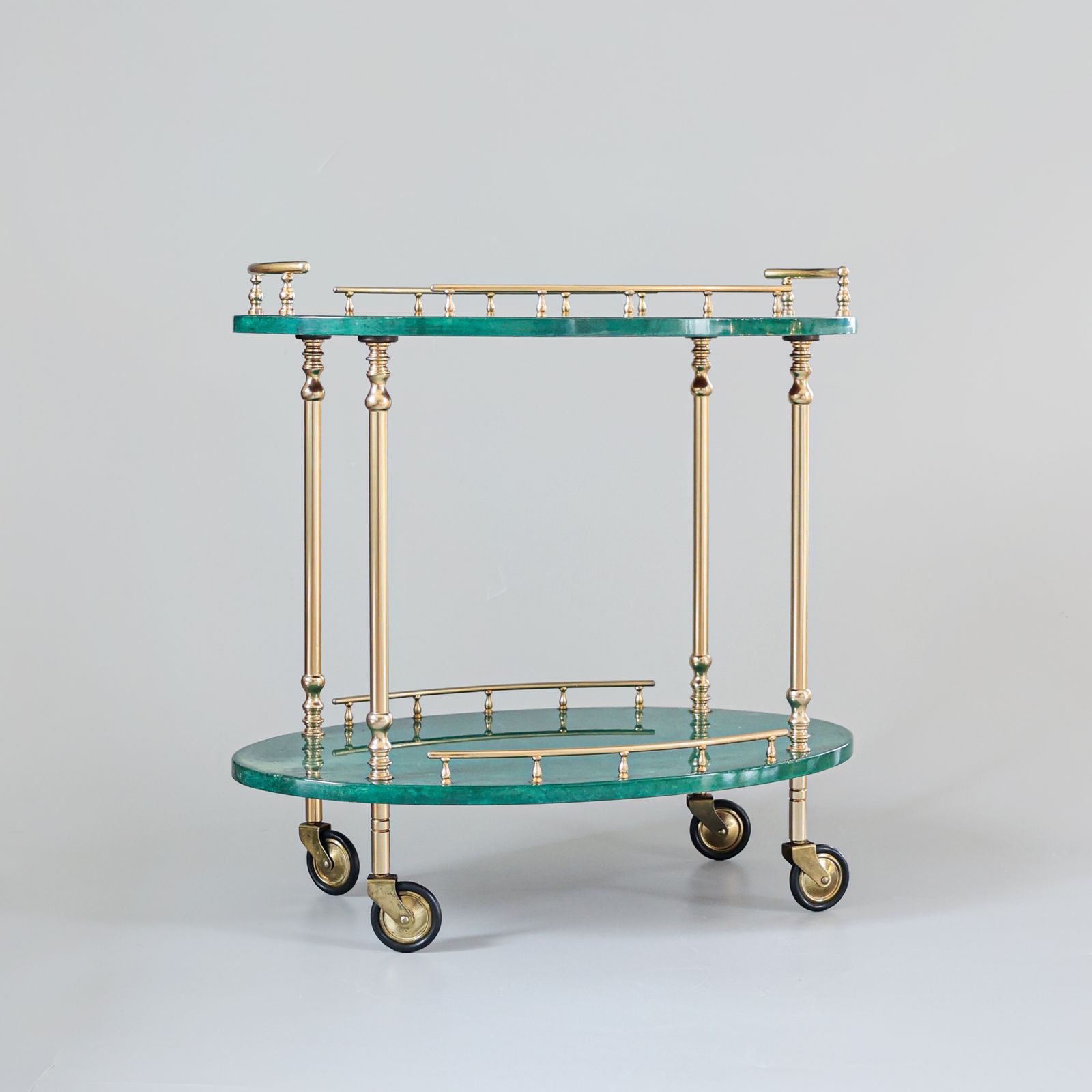 864.0 Bar Cart By Aldo Tura, Italy, 1970s. photo