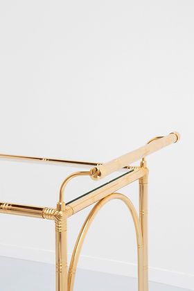 Hollywood Regency Stijl Barcart Met Touwdetails photo for sale