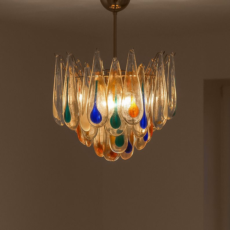 La Murrina Glass Chandelier, Italy, 1980s. photo furniture